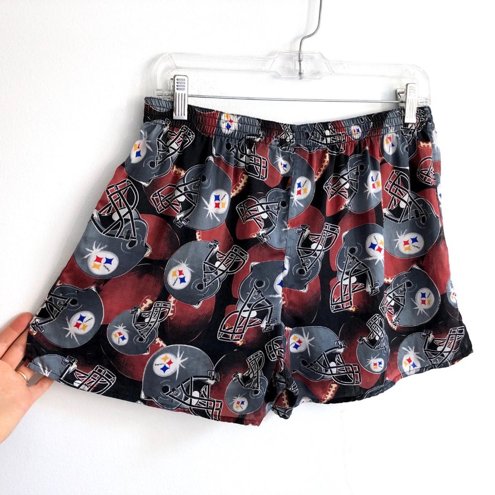 Vintage NFL Pittsburgh Steelers Silk Boxer Short S